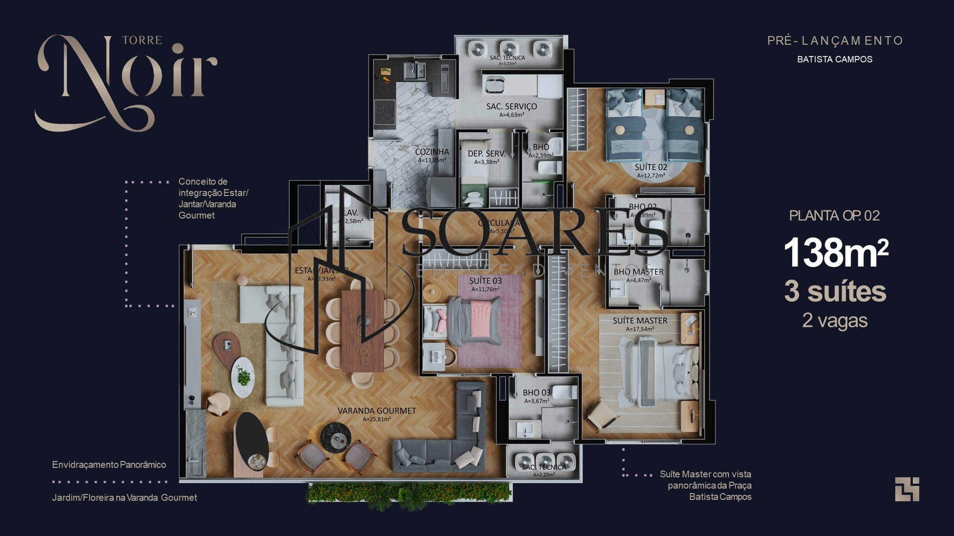 Apartamento à venda com 3 quartos, 138m² - Foto 25