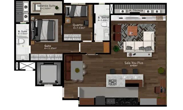 Apartamento à venda com 2 quartos, 68m² - Foto 39