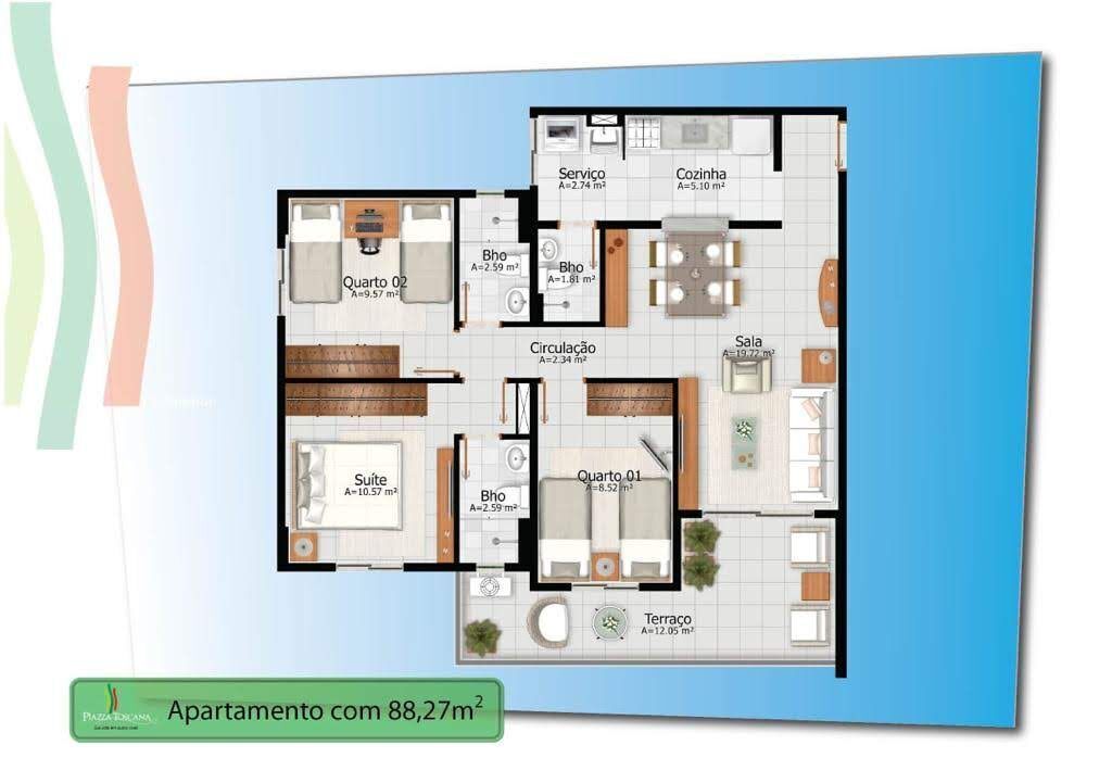 Apartamento à venda com 3 quartos, 88m² - Foto 48