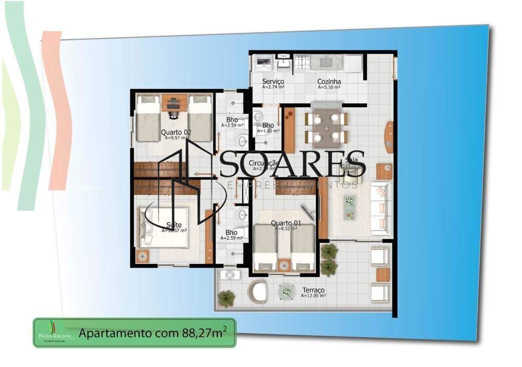 Apartamento à venda com 3 quartos, 88m² - Foto 48