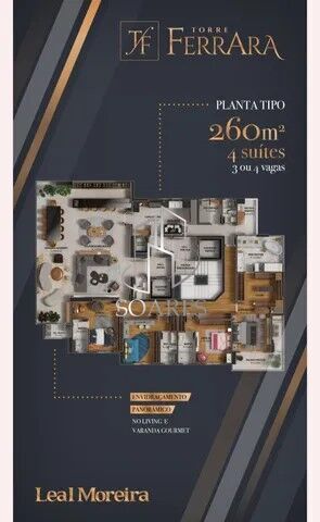 Apartamento à venda com 4 quartos, 260m² - Foto 2