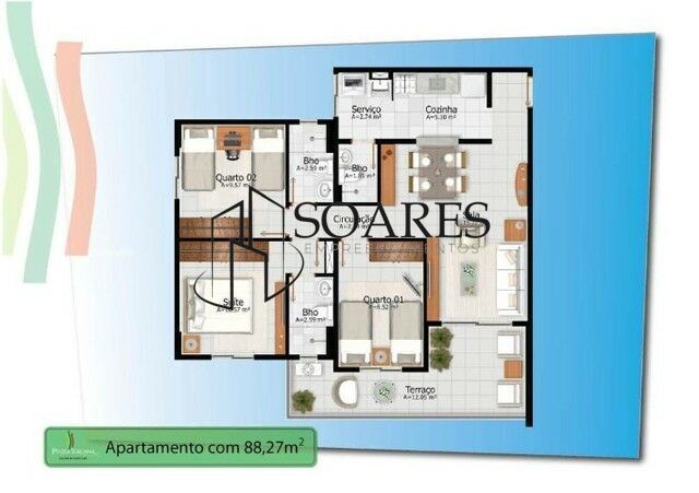 Apartamento à venda com 3 quartos, 88m² - Foto 40