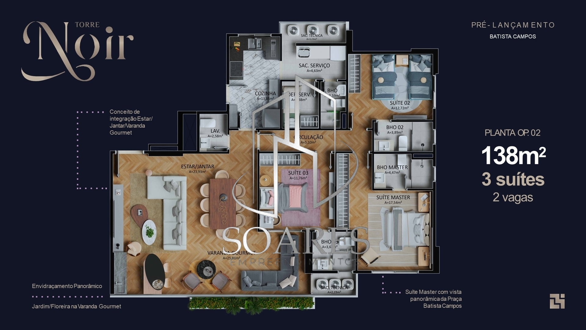 Apartamento à venda com 3 quartos, 138m² - Foto 25