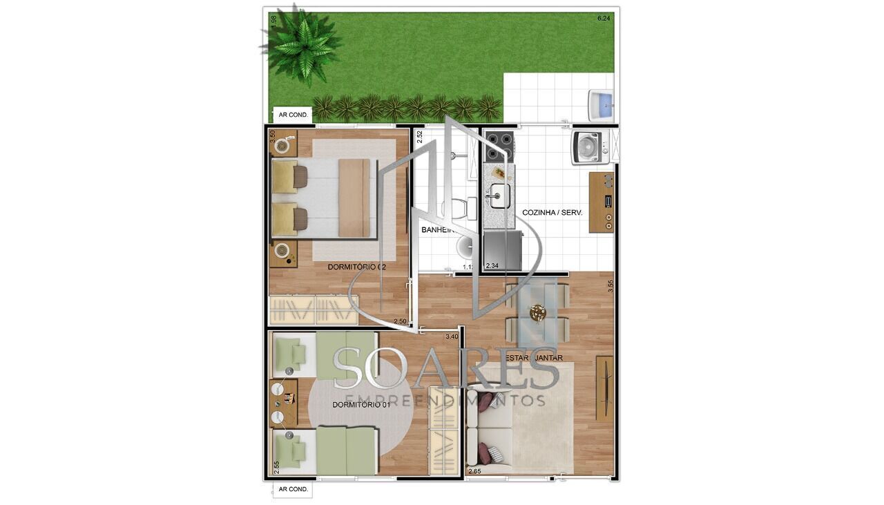 Apartamento, 2 quartos, 53 m² - Foto 51