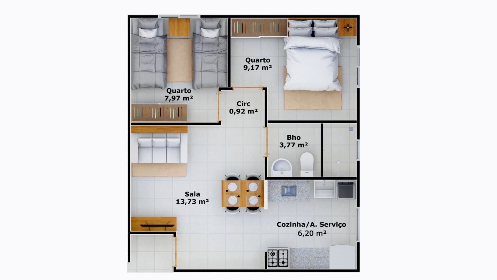 Apartamento à venda com 2 quartos, 47m² - Foto 6