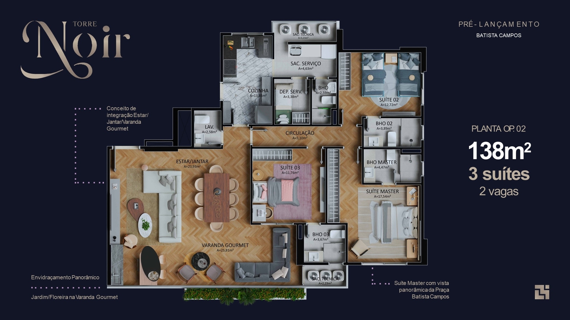 Apartamento à venda com 3 quartos, 138m² - Foto 25