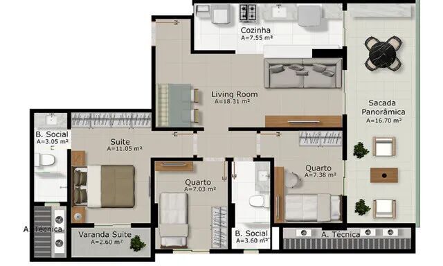 Apartamento à venda com 2 quartos, 68m² - Foto 16