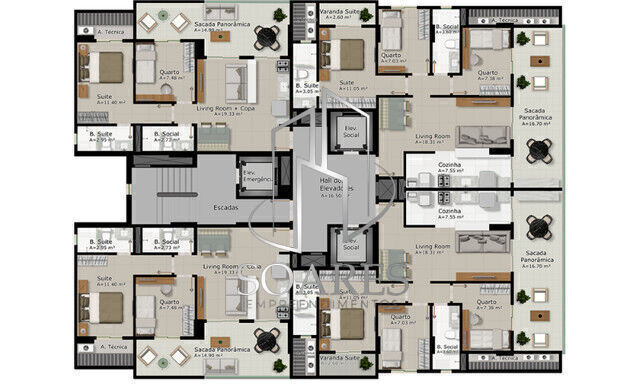 Apartamento à venda com 2 quartos, 68m² - Foto 33