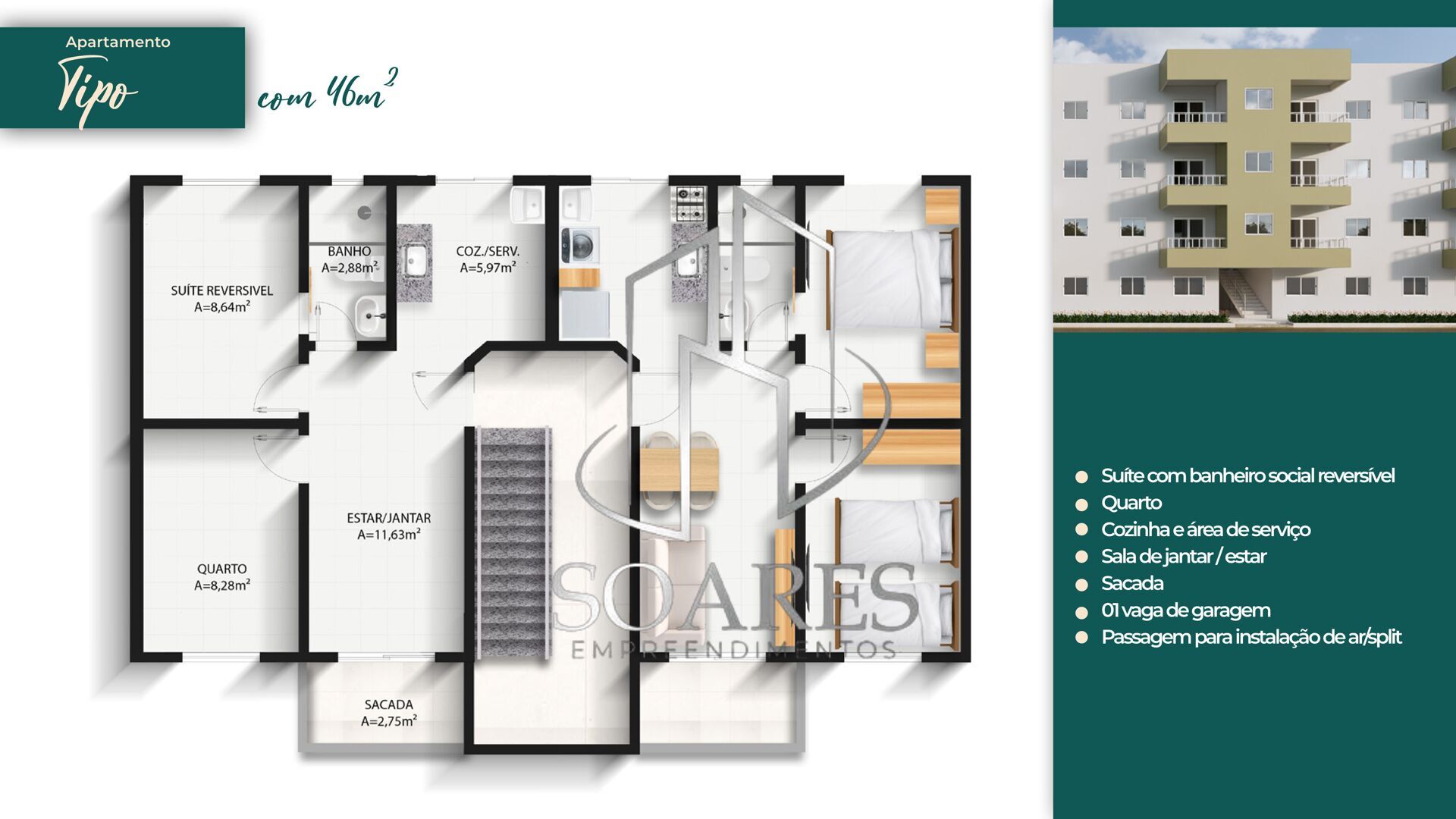 Apartamento, 2 quartos, 46 m² - Foto 26