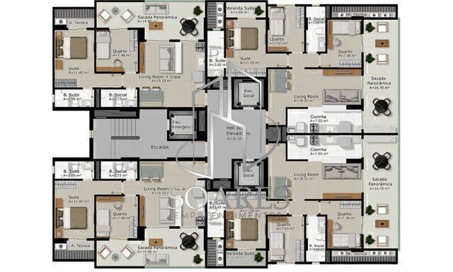 Apartamento à venda com 2 quartos, 68m² - Foto 48