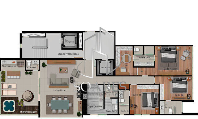Apartamento à venda com 2 quartos, 68m² - Foto 43