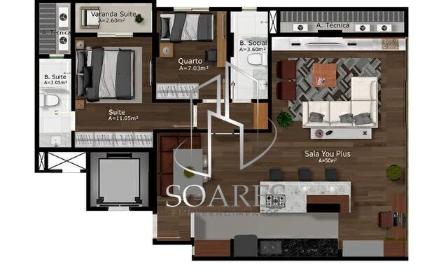 Apartamento à venda com 2 quartos, 68m² - Foto 30