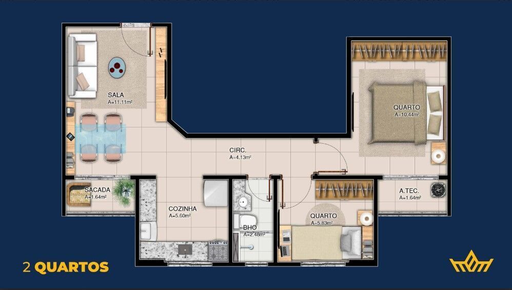 Apartamento, 3 quartos, 57 m² - Foto 11