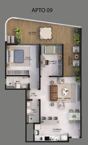 Apartamento, 2 quartos, 90 m² - Foto 1