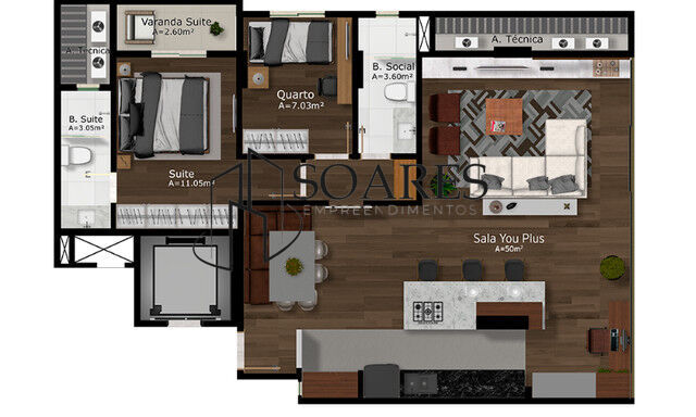 Apartamento à venda com 2 quartos, 68m² - Foto 50