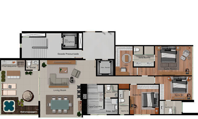 Apartamento à venda com 2 quartos, 68m² - Foto 44