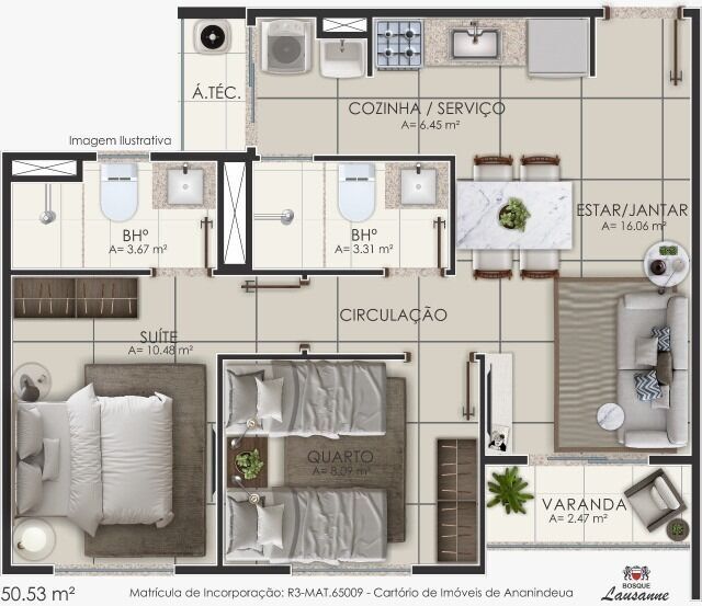 Apartamento à venda com 2 quartos, 50m² - Foto 27