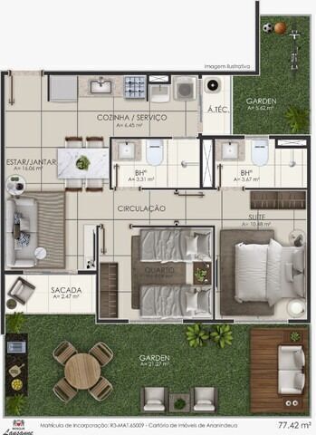 Apartamento, 2 quartos, 50 m² - Foto 24