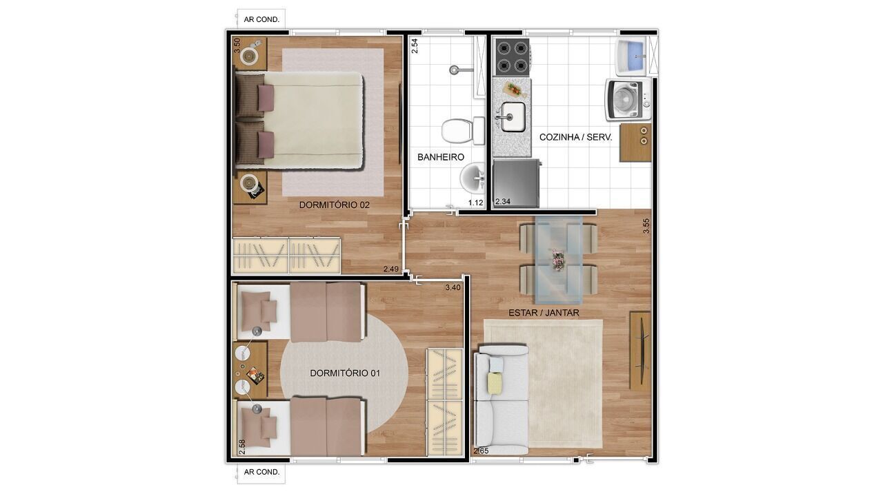 Apartamento, 2 quartos, 53 m² - Foto 50