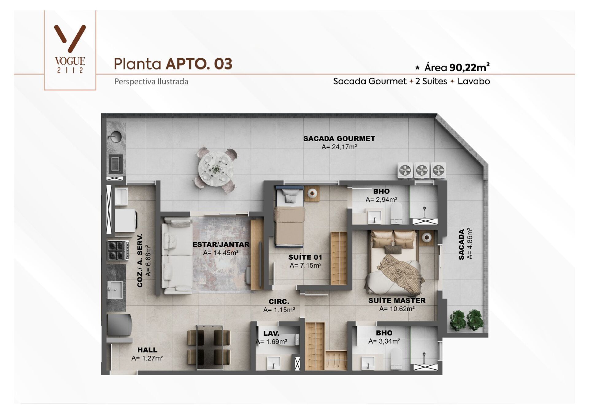 Apartamento, 2 quartos, 90 m² - Foto 16