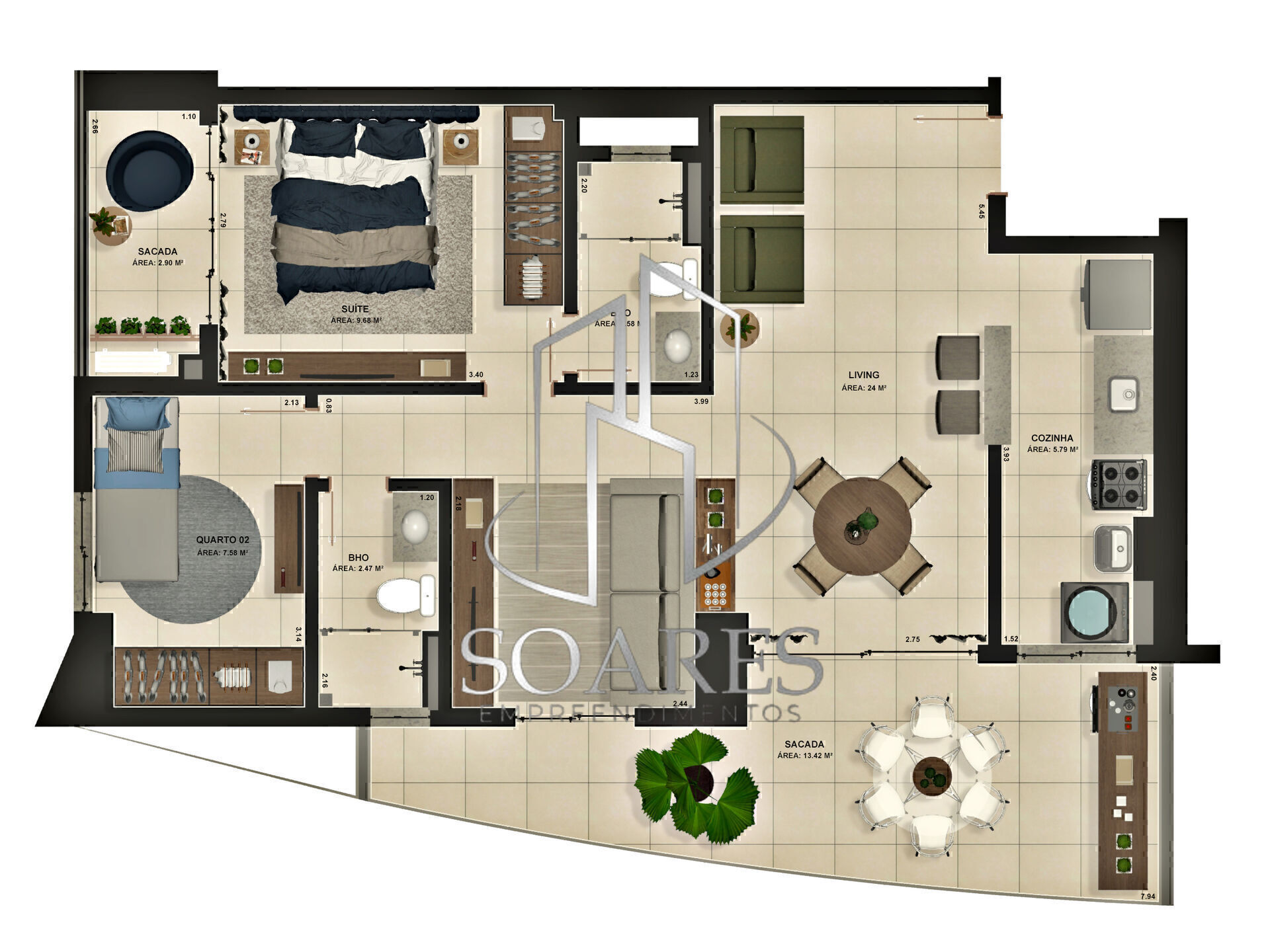 Apartamento, 3 quartos, 84 m² - Foto 50