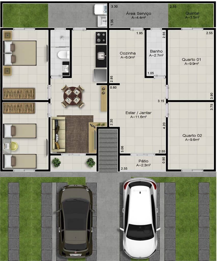 Apartamento, 2 quartos, 56 m² - Foto 51