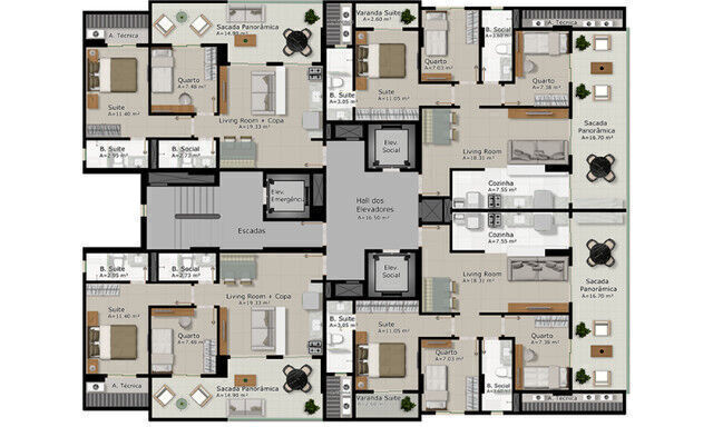 Apartamento à venda com 2 quartos, 68m² - Foto 38