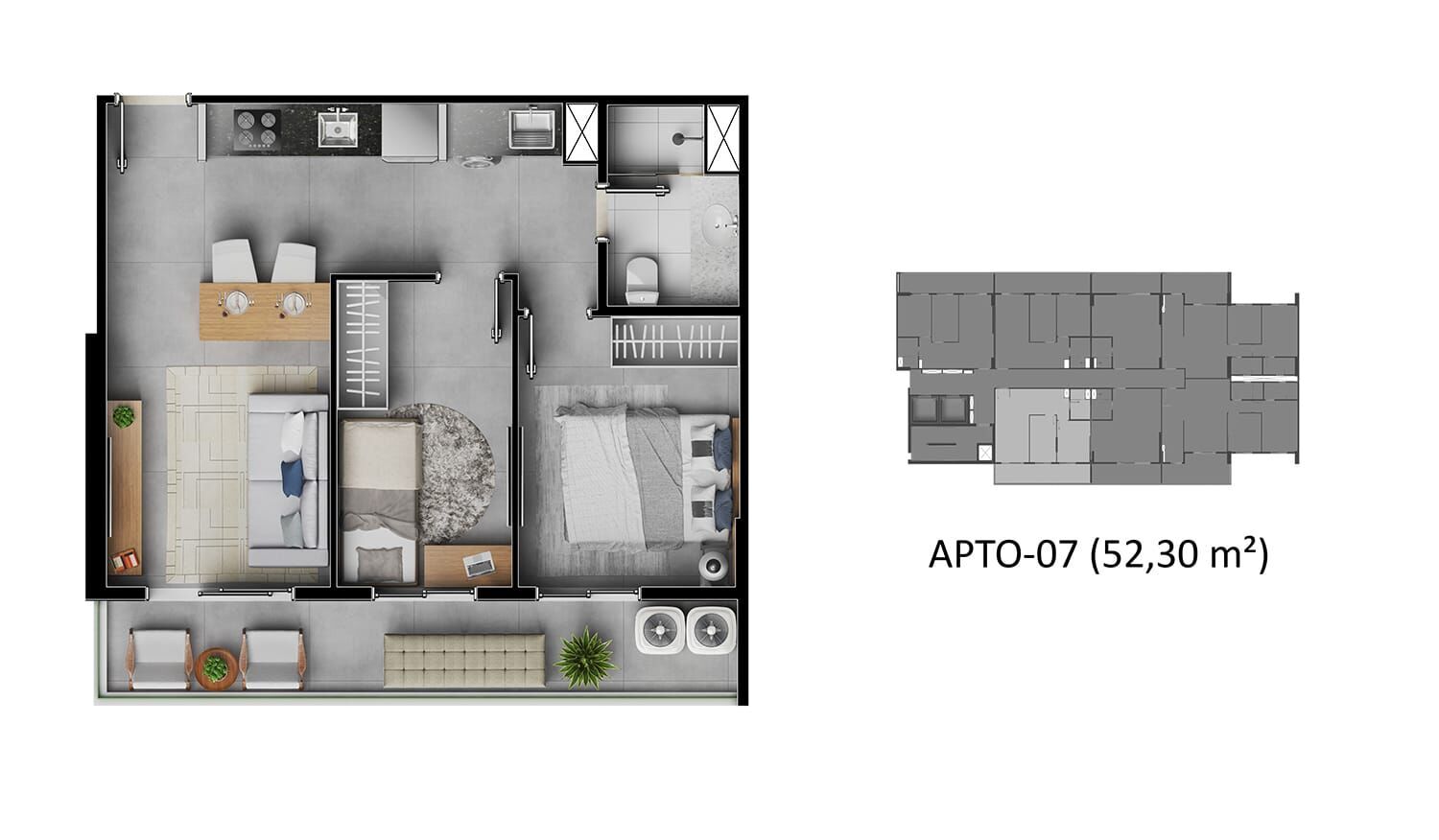 Apartamento, 2 quartos, 52 m² - Foto 23