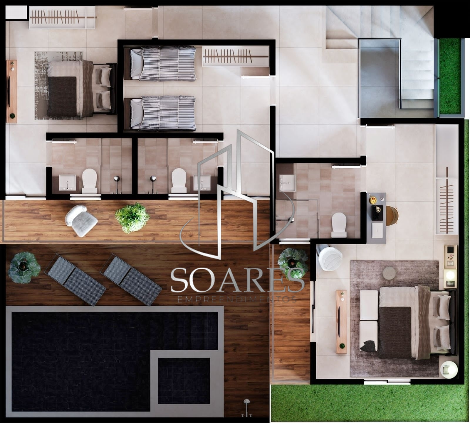 Casa, 3 quartos, 200 m² - Foto 26