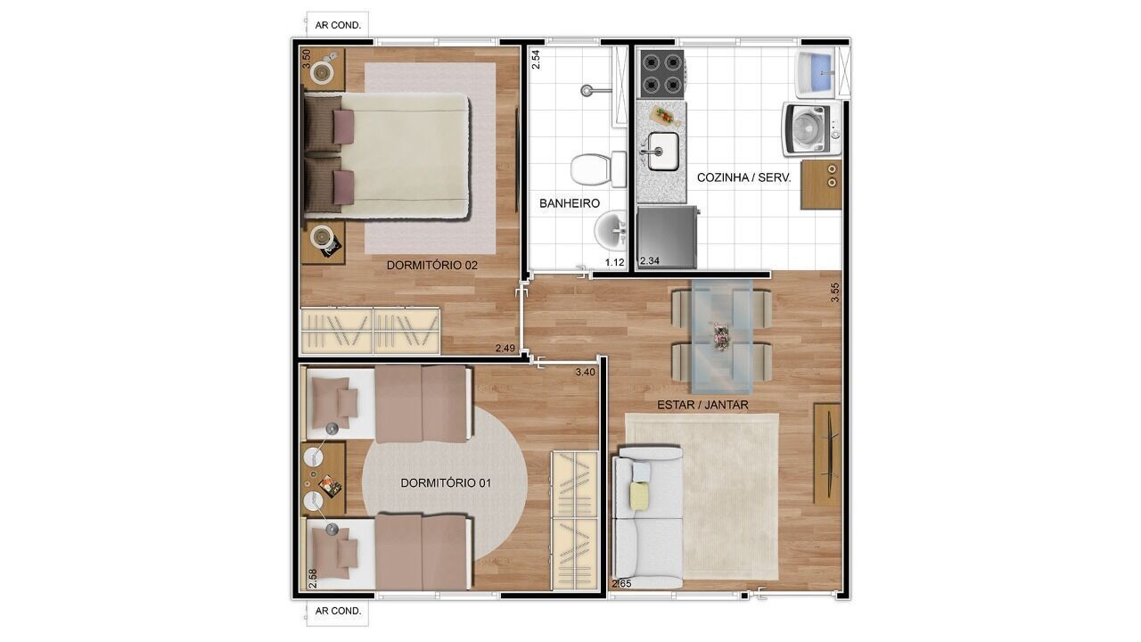 Apartamento para alugar com 2 quartos, 53m² - Foto 50