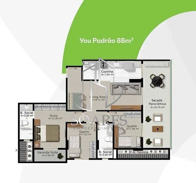 Apartamento, 2 quartos, 68 m² - Foto 16