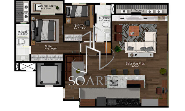 Apartamento, 2 quartos, 68 m² - Foto 46