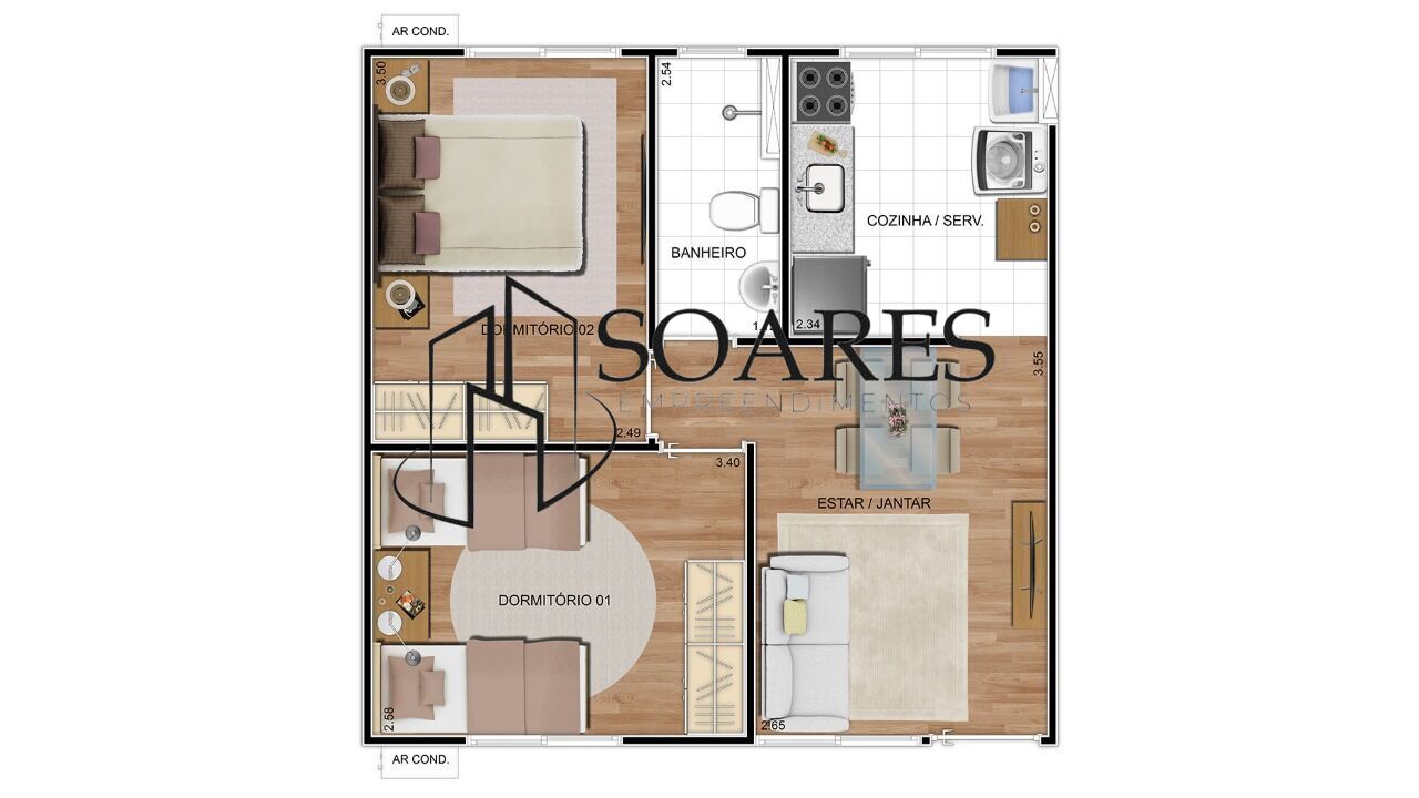 Casa para alugar com 2 quartos, 53m² - Foto 29