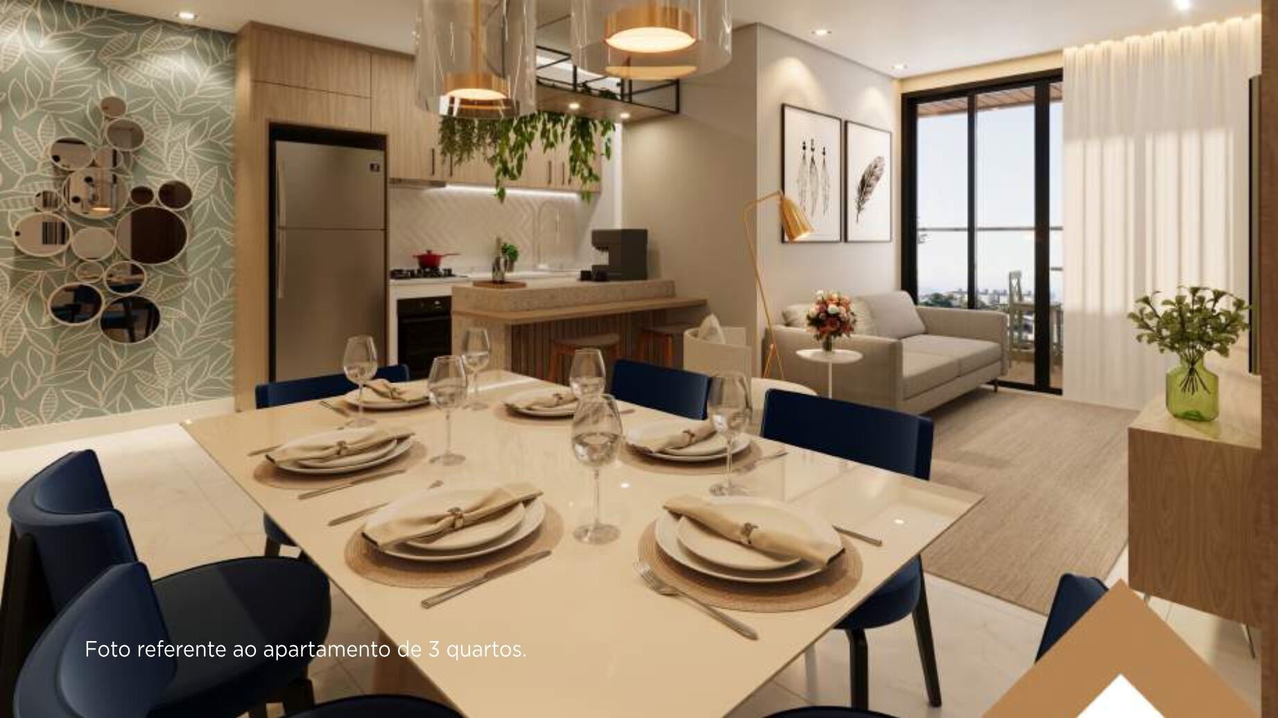 Apartamento à venda com 2 quartos, 90m² - Foto 1