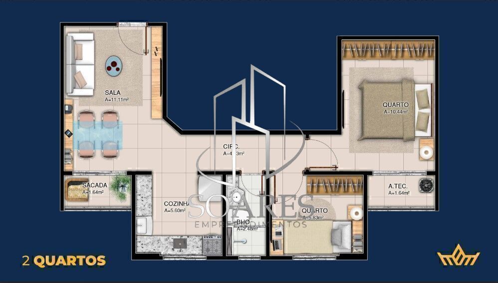 Apartamento, 3 quartos, 57 m² - Foto 30