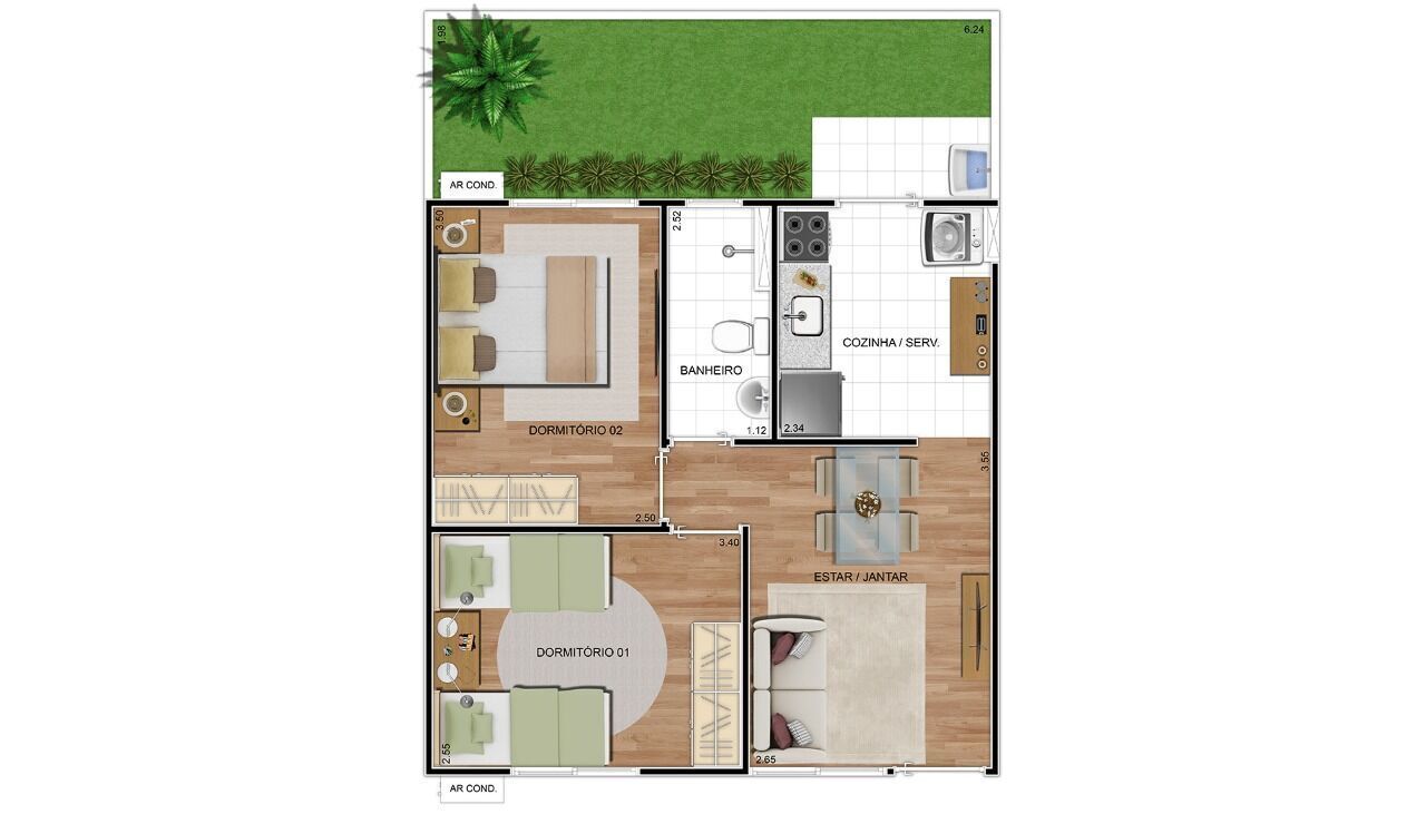 Casa, 2 quartos, 42 m² - Foto 38