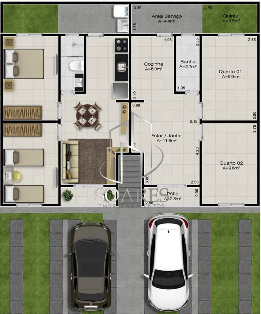 Apartamento, 2 quartos, 56 m² - Foto 51