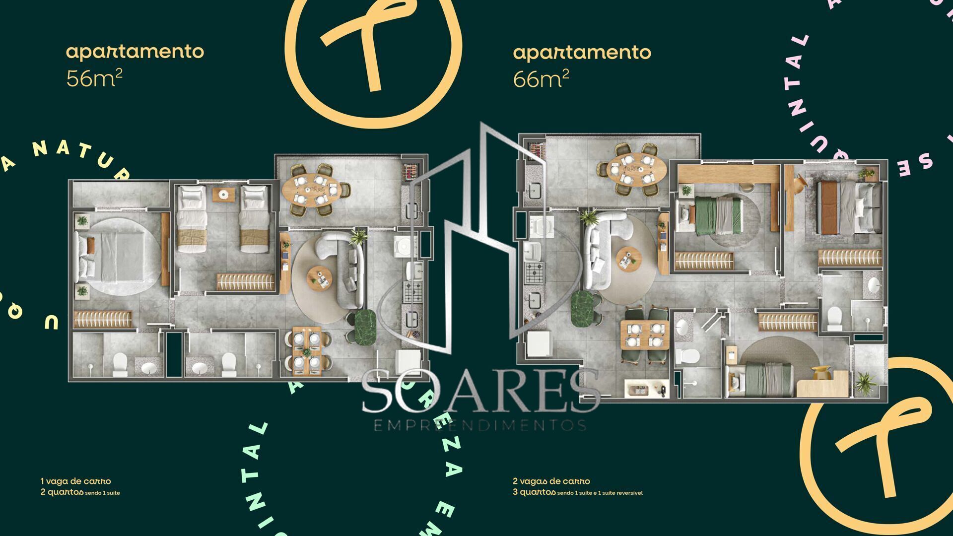 Apartamento, 2 quartos, 56 m² - Foto 2