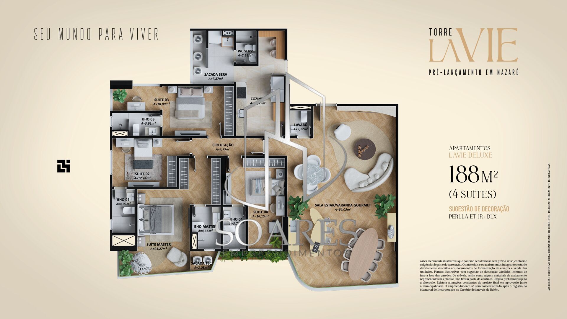 Apartamento à venda com 4 quartos, 188m² - Foto 28