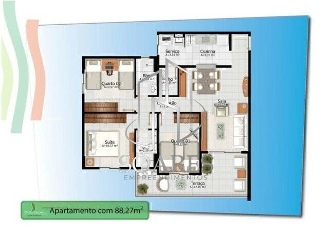 Apartamento, 3 quartos, 88 m² - Foto 44