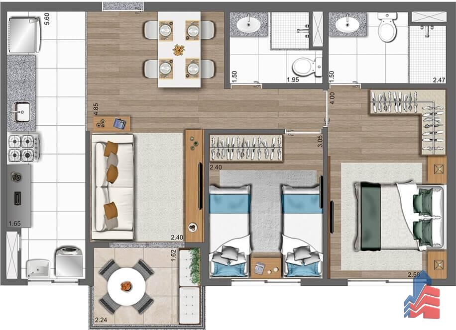 Apartamento, 2 quartos, 58 m² - Foto 20