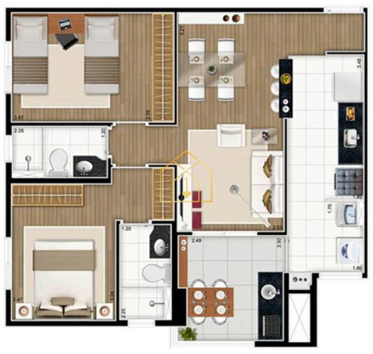 Apartamento à venda com 2 quartos, 67m² - Foto 19