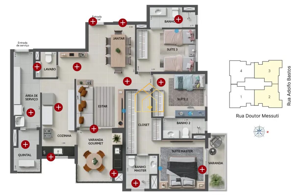 Apartamento à venda com 3 quartos, 113m² - Foto 34