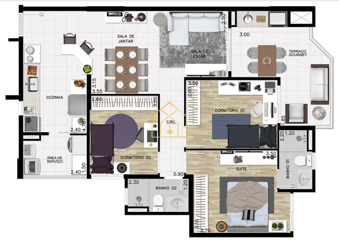 Apartamento à venda com 3 quartos, 91m² - Foto 35