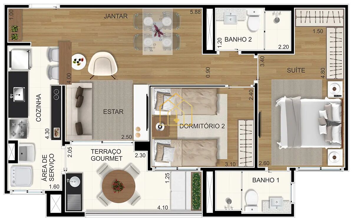 Apartamento à venda com 2 quartos, 63m² - Foto 24