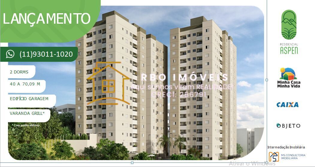 Lançamento Residencial Aspen - Apartamentos à Venda com 2 Dormitórios