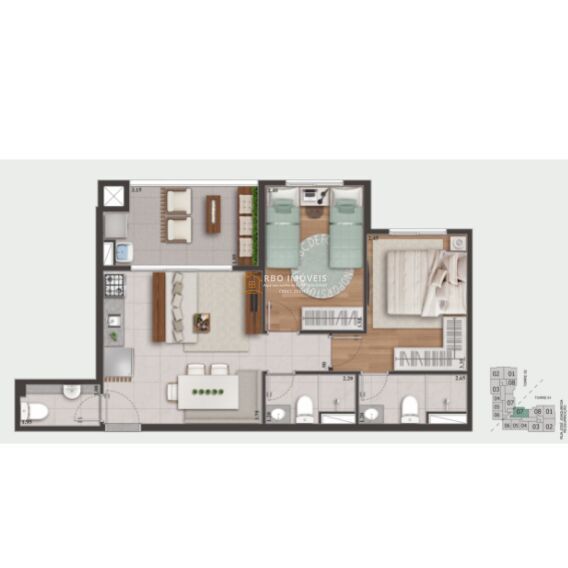 Apartamento à venda com 1 quarto, 33m² - Foto 23