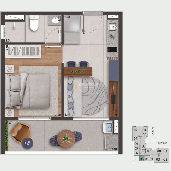 Apartamento à venda com 1 quarto, 33m² - Foto 18