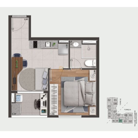 Apartamento à venda com 1 quarto, 33m² - Foto 22