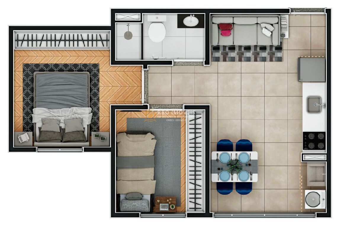 Apartamento à venda com 2 quartos, 39m² - Foto 11